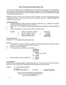 How to Estimate Building Permit Fees (PDF)