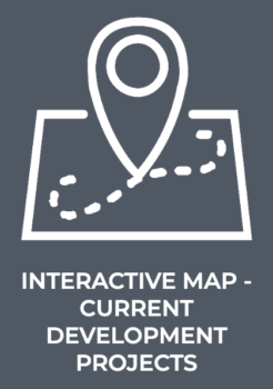 Button linked to the interactive map for current development projects