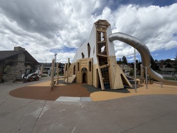 The new Moffat Tunnel play structure at Hideaway Park