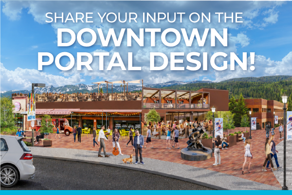 downtown portal rendering with text that reads
